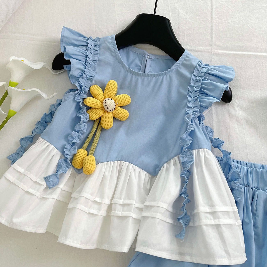 Summer Tank Top with Shorts Girl Set