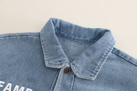 Boy's Long Sleeve Denim Jacket Set – Casual 3-Piece Outfit (T-Shirt, Denim Shirt & Jeans)