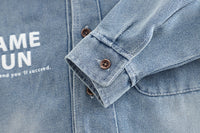 Boy's Long Sleeve Denim Jacket Set – Casual 3-Piece Outfit (T-Shirt, Denim Shirt & Jeans)