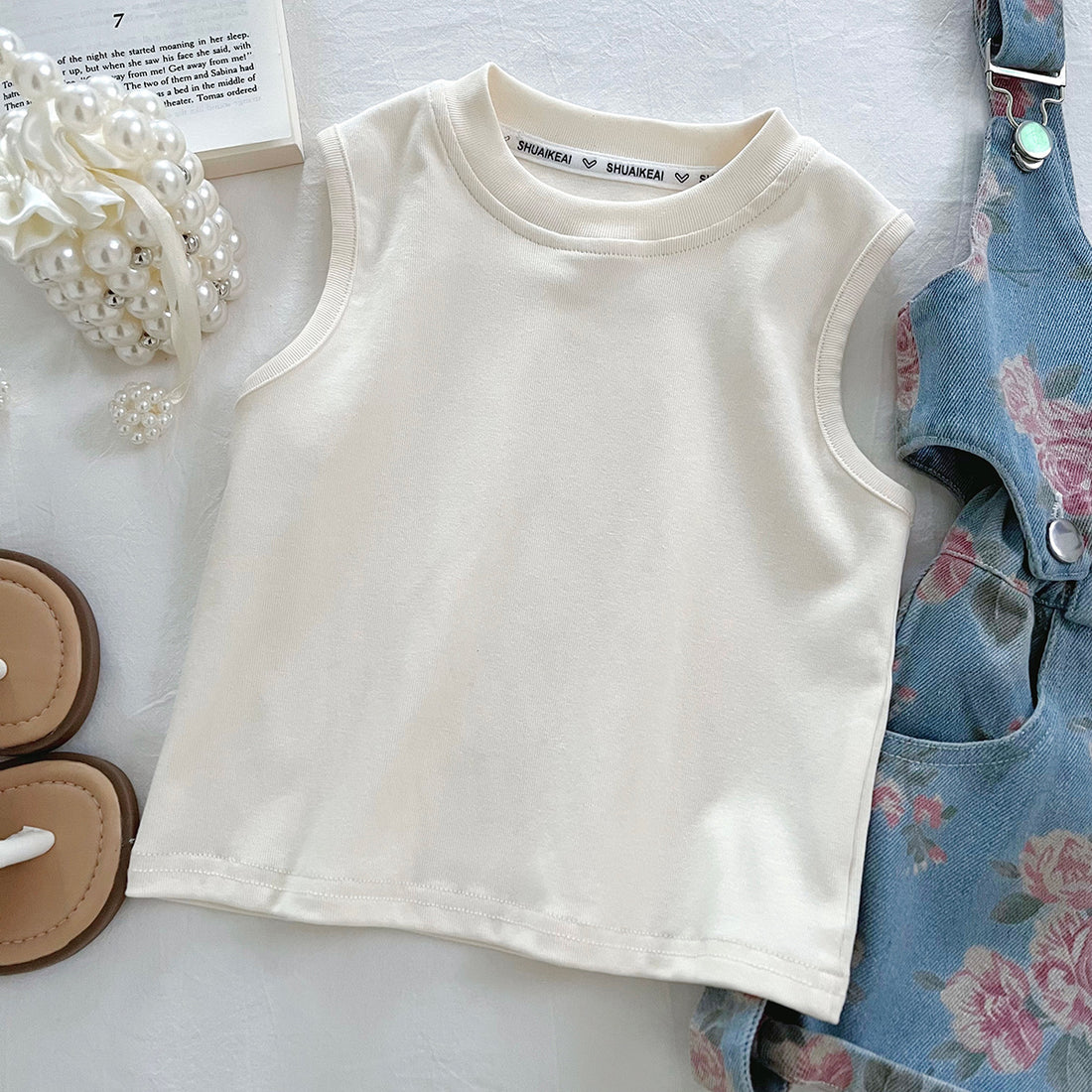 Floral Denim 3 Piece Girls Outfit