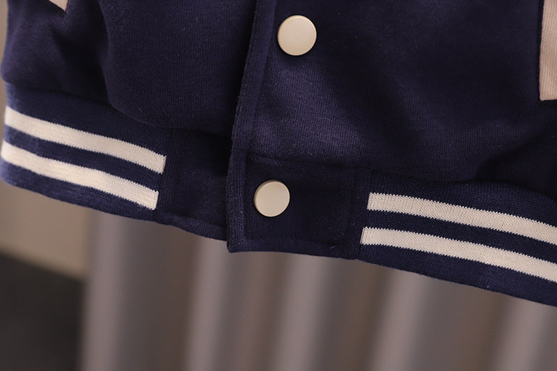 Baby Boy Varsity 3-Piece Set – Jacket, T-Shirt & Pants - Casual Sportswear Outfit