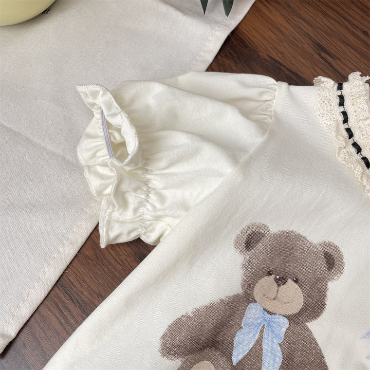 Cute Summer Girls Cotton Clothing Set