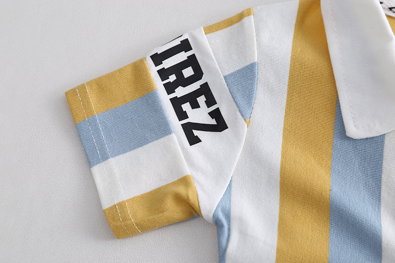 Trendy Polo T-shirt with white shorts set