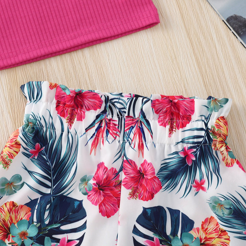 Tropical top and shorts set