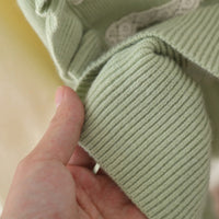 Green Knitted Sweater & Pant Set | Winter Knitwear Co-ord