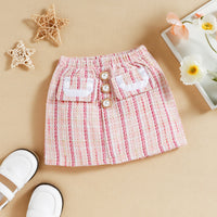 Fuchsia Bow top with Skirt