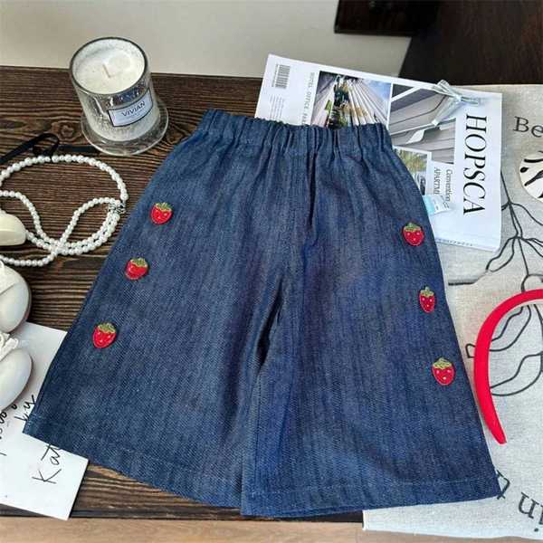 Strawberry Print Summer Girls Cotton Outfit