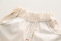 Boys Brown Rabbit Cotton Polo T-Shirt and Shorts Set - 2 Piece Summer Outfit