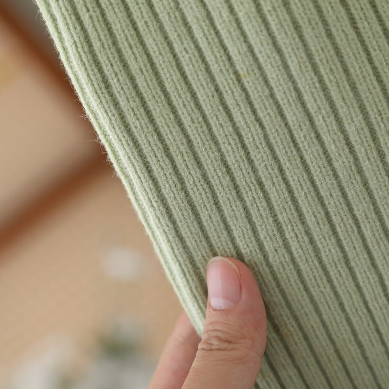 Green Knitted Sweater & Pant Set | Winter Knitwear Co-ord