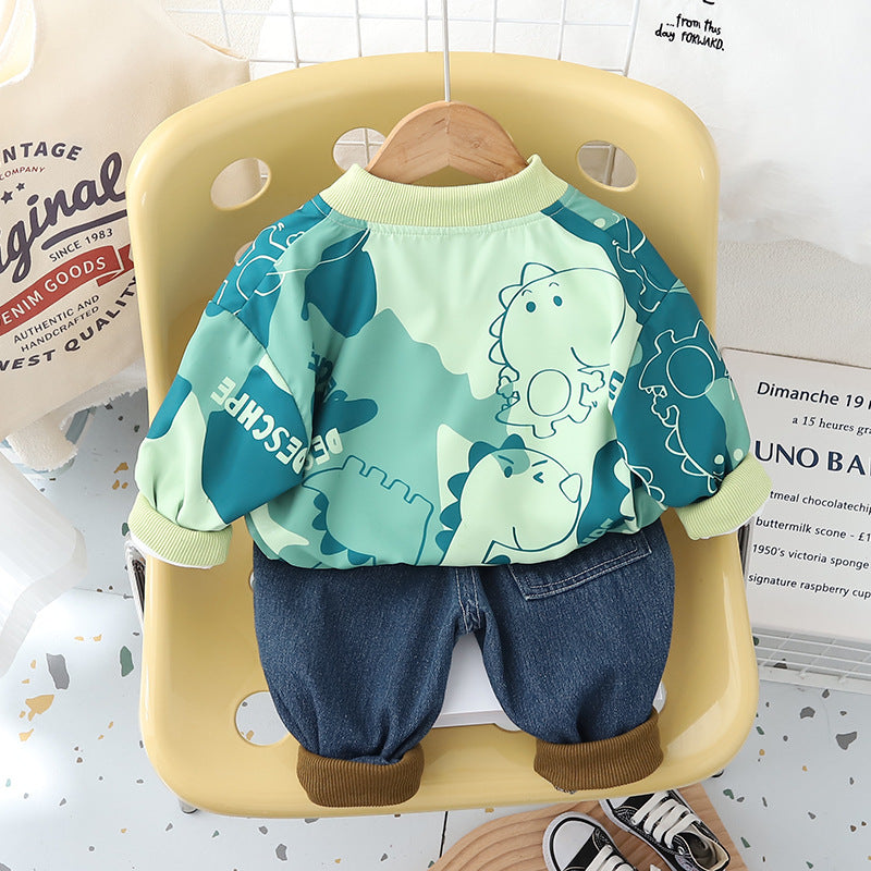 Dinosaur Spring 3 Piece Cotton Kids Outfit
