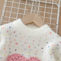 Baby Girl Knitted Heart Sweater & Tutu Skirt Set – Winter Party Dress