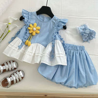 Summer Tank Top with Shorts Girl Set