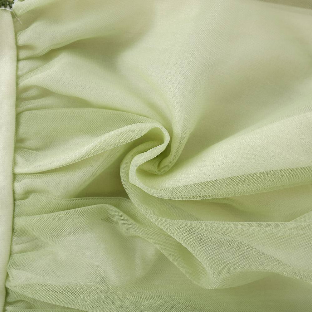 Girl's green flowers dress