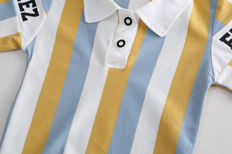 Trendy Polo T-shirt with white shorts set