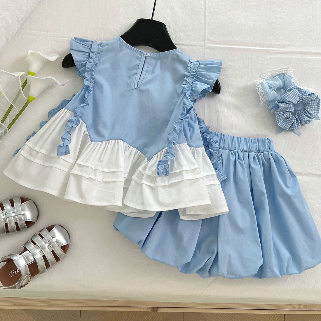 Summer Tank Top with Shorts Girl Set