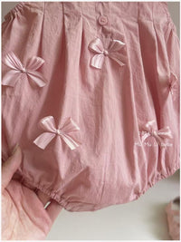 Fuchsia Body Suit with Bow - New Born