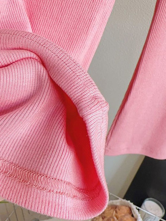 StyleCast x Revolte | Girls Round Neck Short Sleeves T-shirt with Trousers